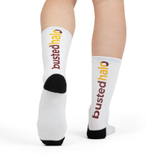 Load image into Gallery viewer, White Busted Halo Crew Socks