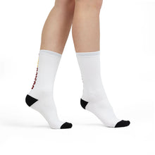 Load image into Gallery viewer, White Busted Halo Crew Socks